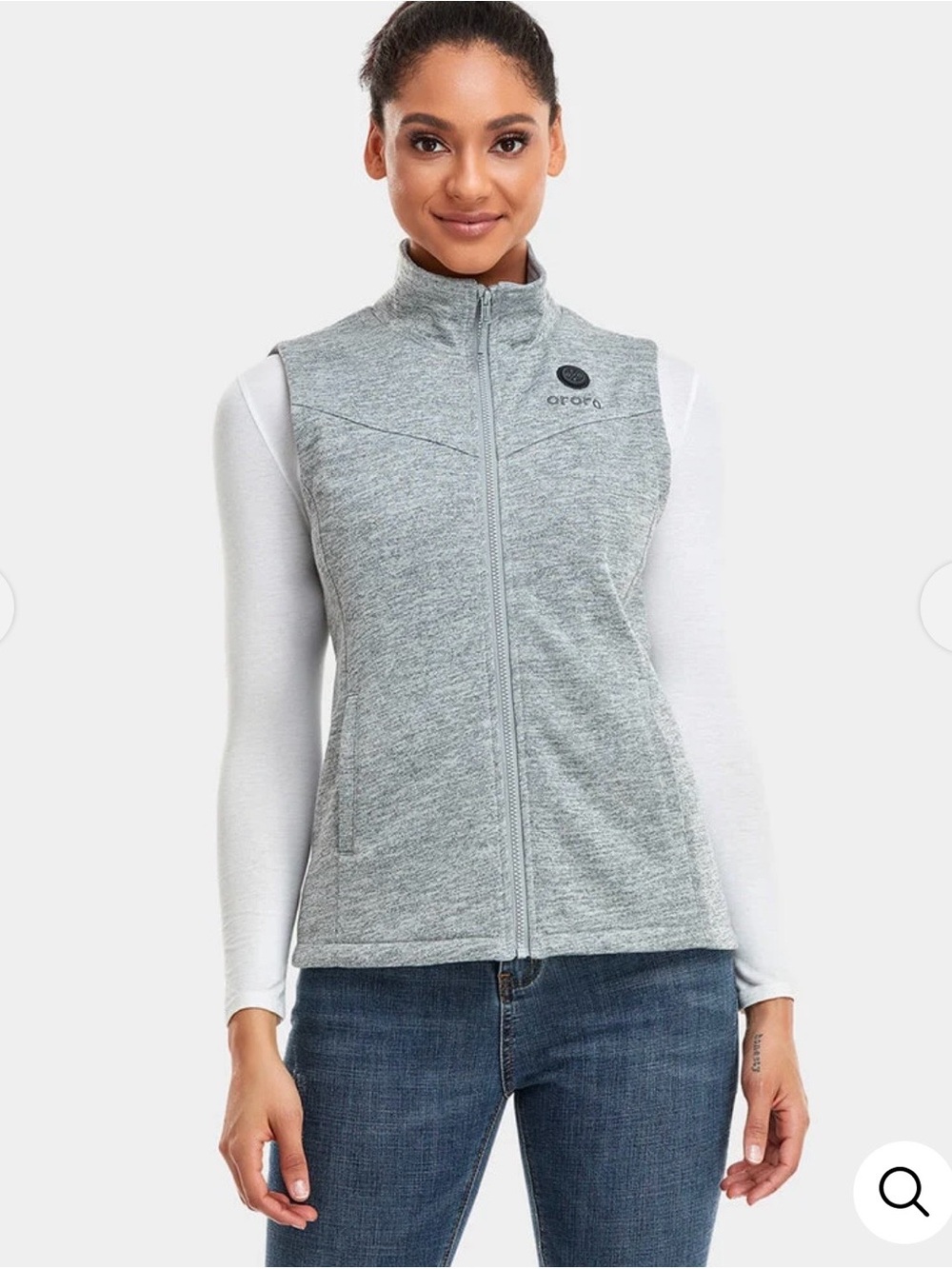 ORORO Women's Heated Fleece Vest Black size Medium